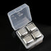 304 stainless stone cube for wine 4 pack silver