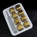 304 stainless stone cube for wine 8 pack gold