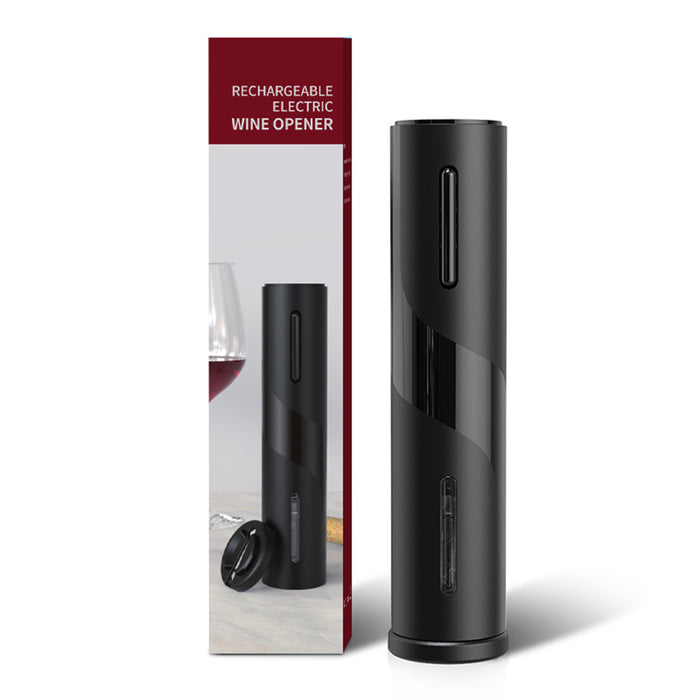 Electric Wine Opener in Black ABS Using Battery with Tinfoil Cutter