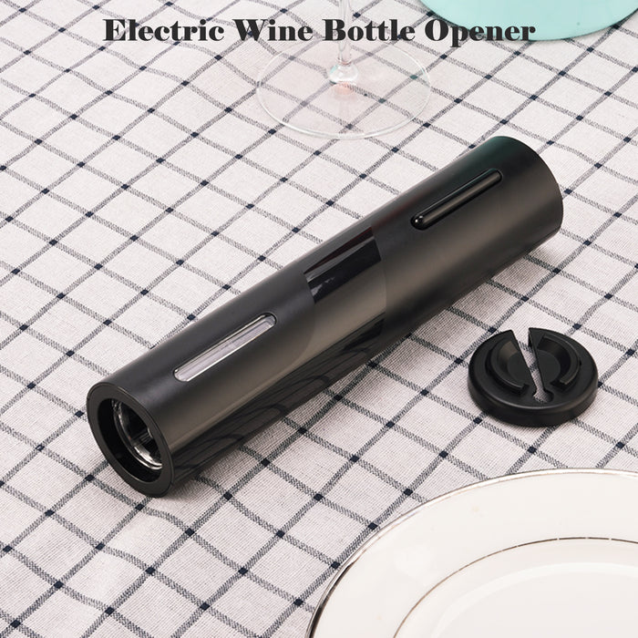 Black ABS Electric Wine Opener with Tinfoil Cutter