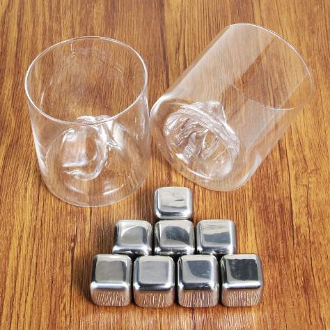 whiskey ice stone with wine glass